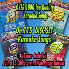 Chartbuster Karaoke Essentials – E-7, E-8, E-9, E-10 CD+G 115 Disc All NEW