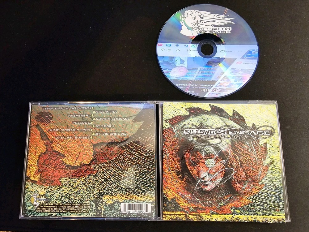 Killswitch Engage Signed Autographed CD Album Heavy Metal Ferret 2000