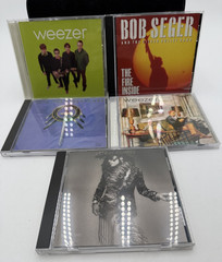 Rock Alternative CD Lot of 5 Weezer Toto Lenny Kravitz Bob Seger Music CDs