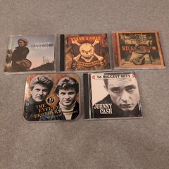 Outlaw Country CD Lot Johnny Cash Willie Nelson Steve Earle Lucinda Williams 5pk