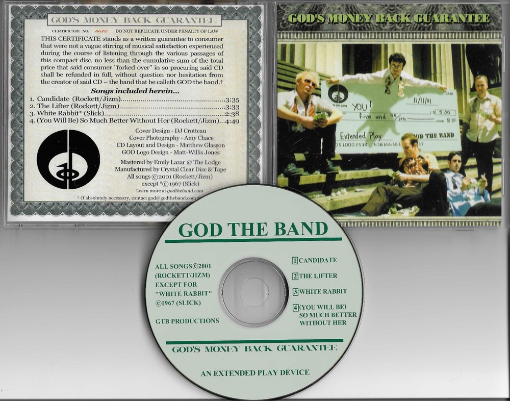 Gtb God GOD THE BAND Money Back w/ JEFFERSON AIRPLANE trk OUT OF PRINT CD MINT